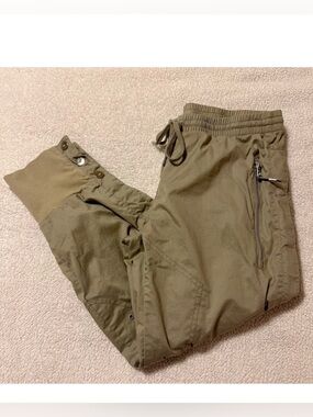 Stella McCartney x Adidas Khaki Tan Snap Up Cropped Pants